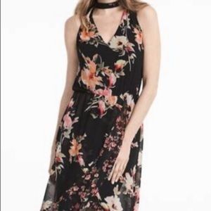 Floral high low maxi dress